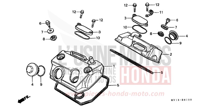 ZYLINDERKOPFDECKEL von Africa Twin 750 BLACK (NH1E) von 1994